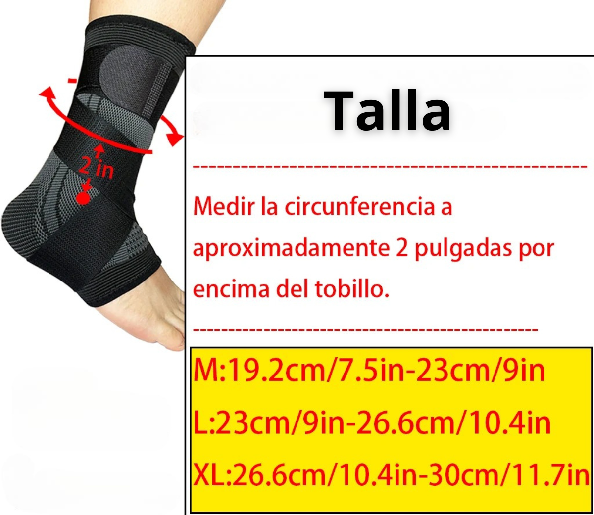2 tobilleras de compresión