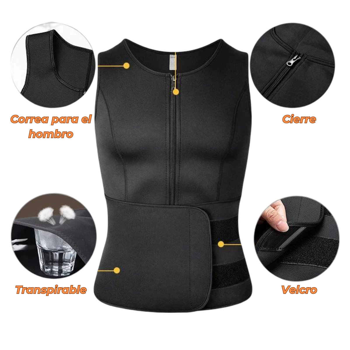 Adjustable Waist Neoprene Sauna Vest