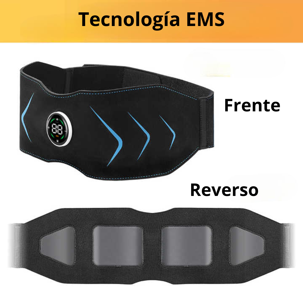 Abdominal trainer with electrostimulation (EMS)