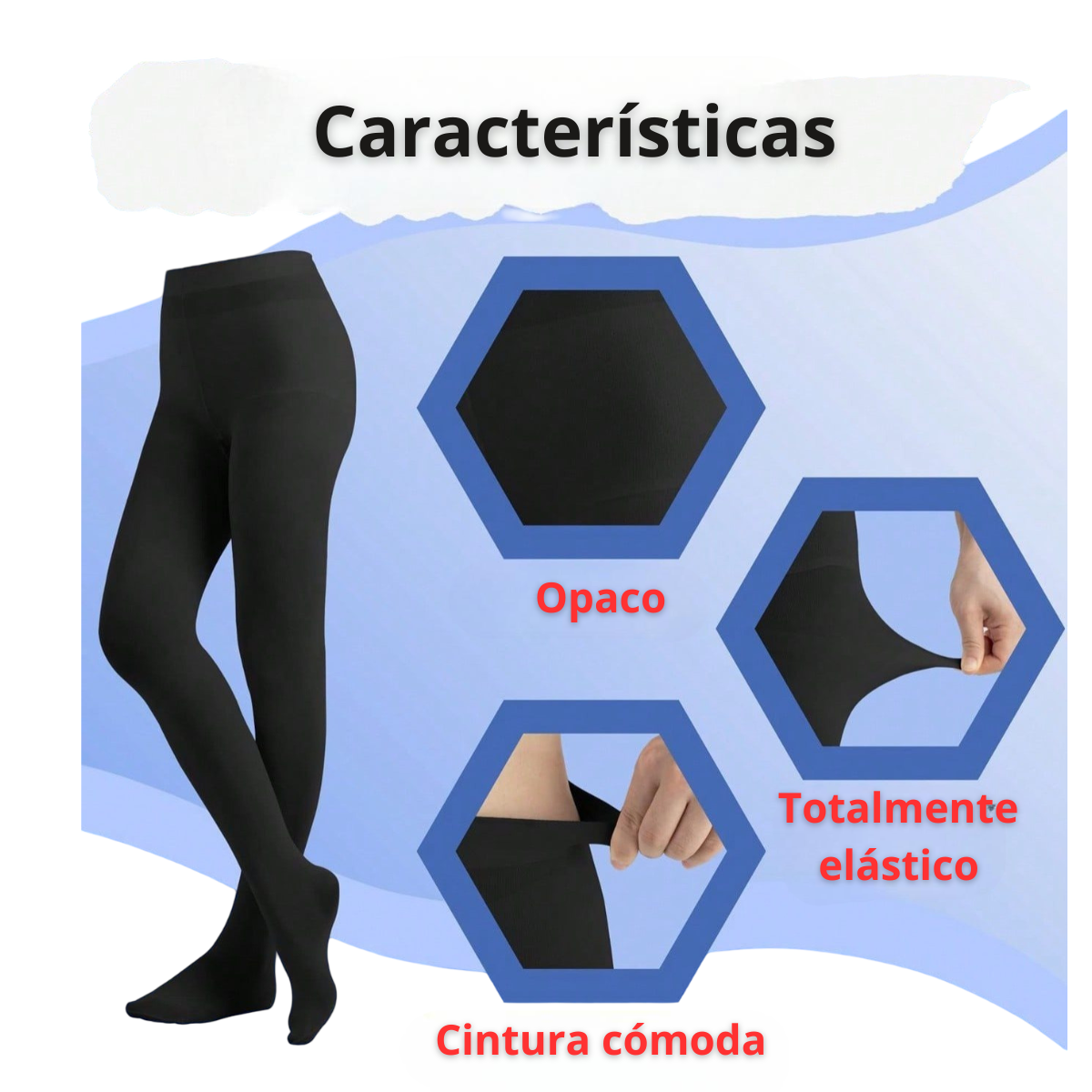 3 Leggins de cintura alta en colores sólidos para mujer