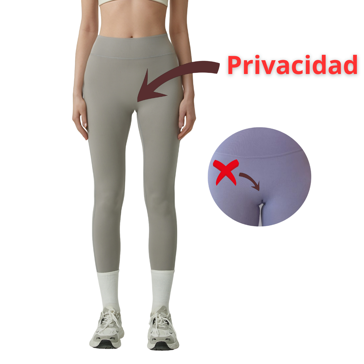 High waist leggings with elegant design