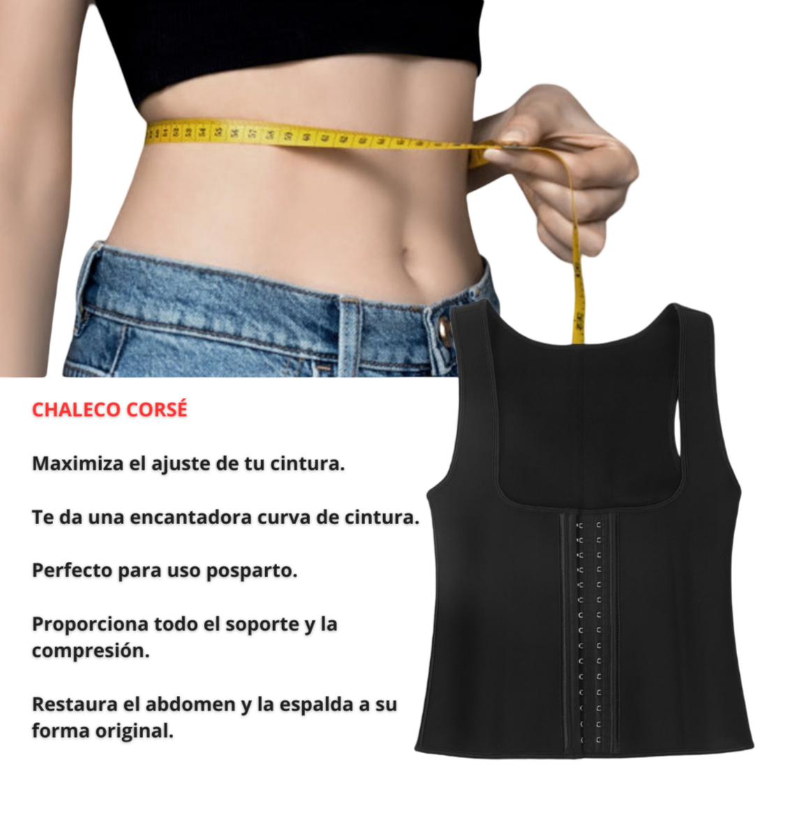 Chaleco deportivo de 3 capas moldeador