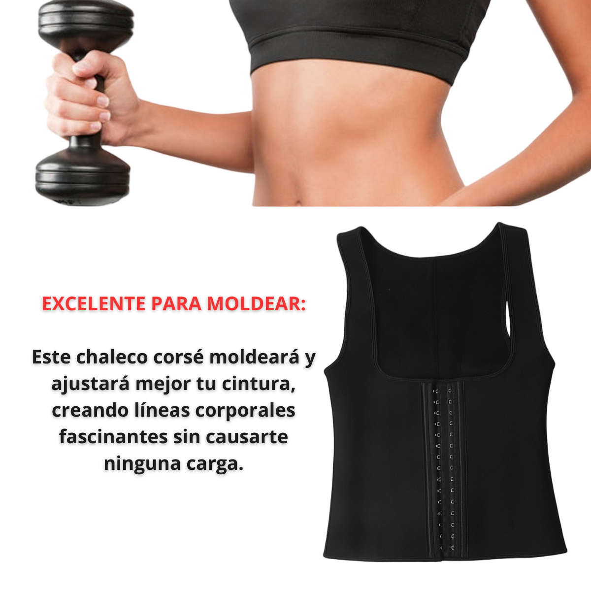 Chaleco deportivo de 3 capas moldeador