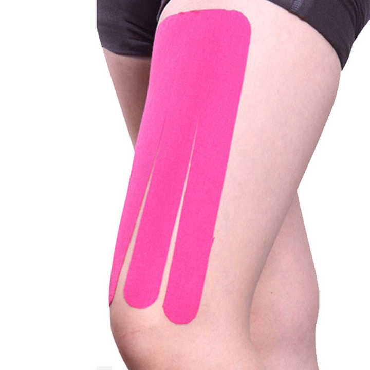 Elastic kinesiology tape for athletic recovery and muscle pain relief
