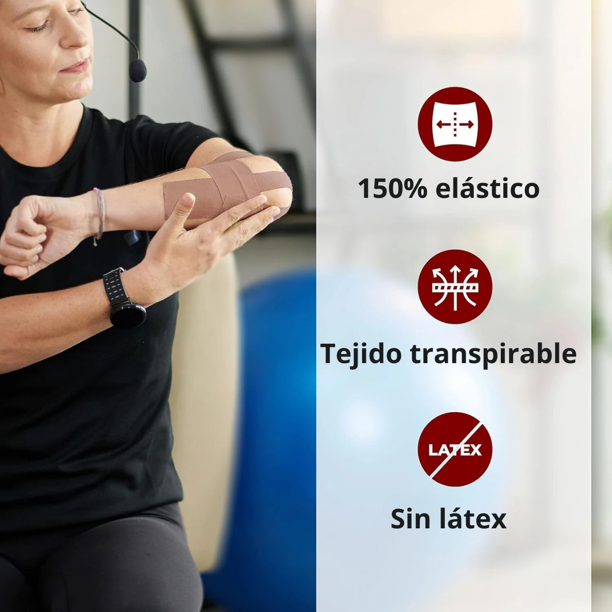 Kinesiology tape, waterproof, flexible, for professional athletes