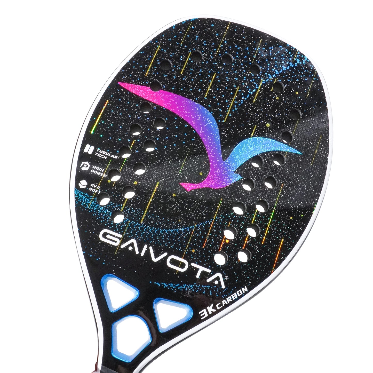 Pala de padel de fibra de carbono 3K adecuada para atletas profesionales