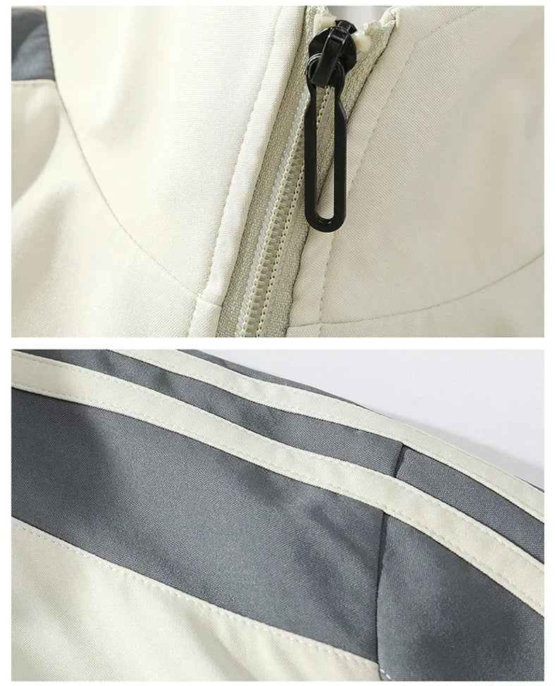 Conjunto deportivo de 2 piezas para hombre, de manga larga, con cremallera completa