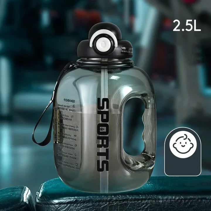 Botella de agua deportiva portátil de gran capacidad 1.6 y 2.0 Lt.