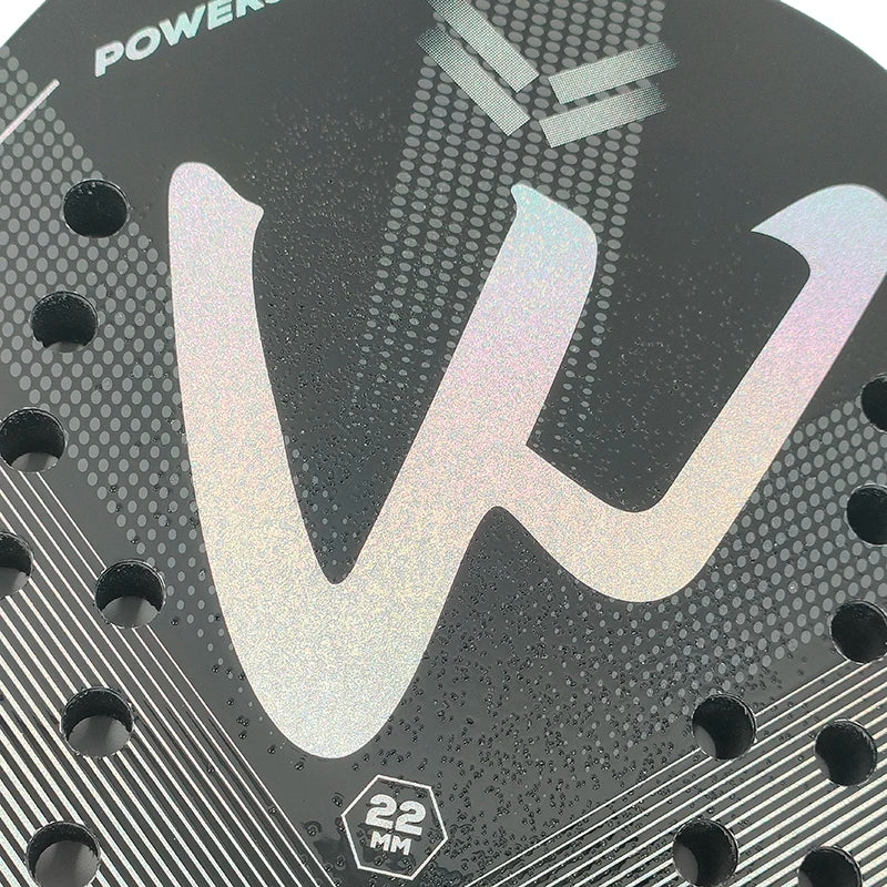 Pala de padel 3K de fibra de carbono con superficie rugosa