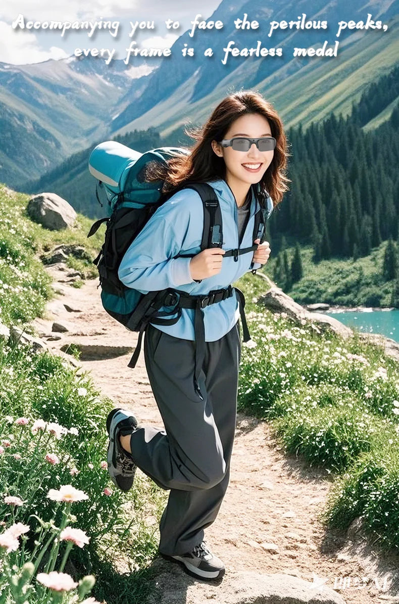 Gafas inteligentes con canara de video HD 1080P con aplicación WIFI, para deportes al aire libre