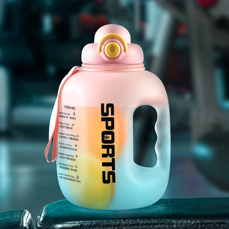 Botella de agua deportiva portátil de gran capacidad 1.6 y 2.0 Lt.