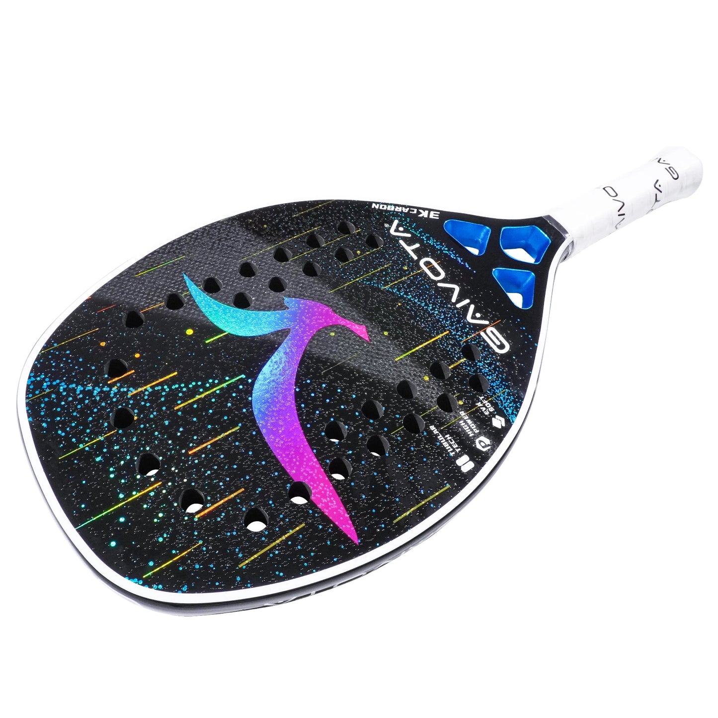 Pala de padel de fibra de carbono 3K adecuada para atletas profesionales