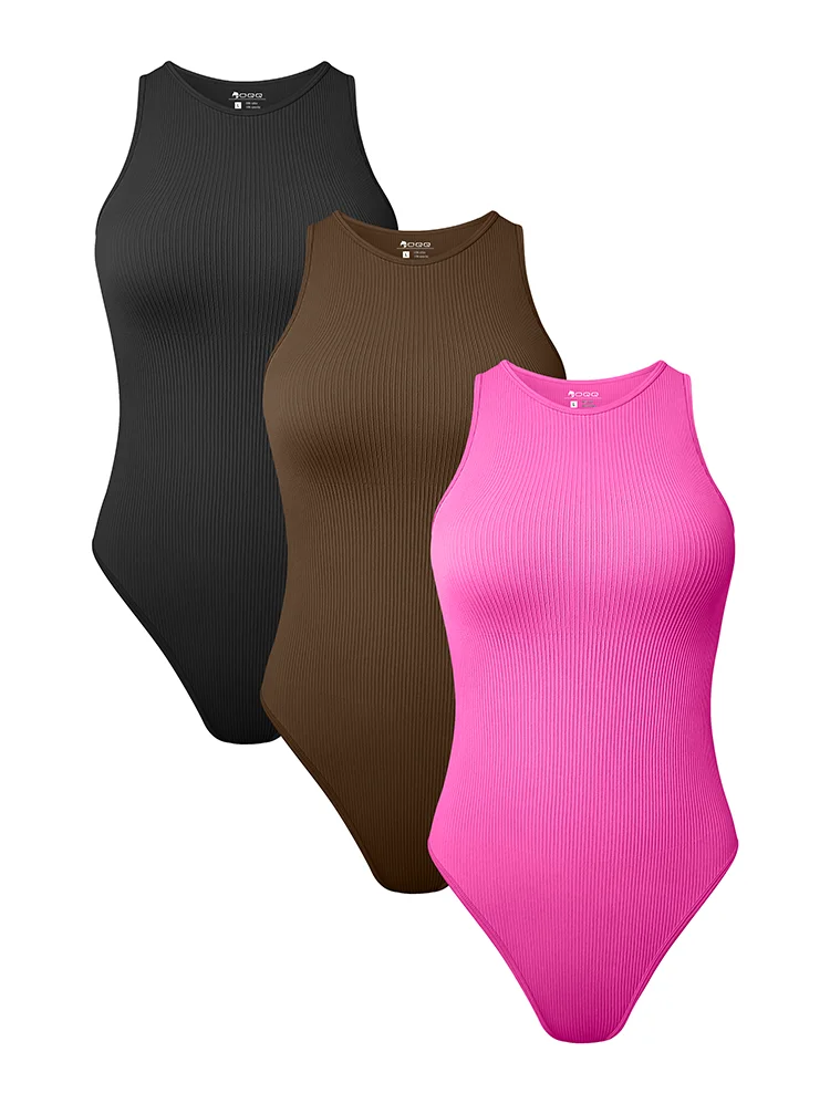 Body Sexy de cuello redondo para mujer, sin mangas, de alta elasticidad y cómodo