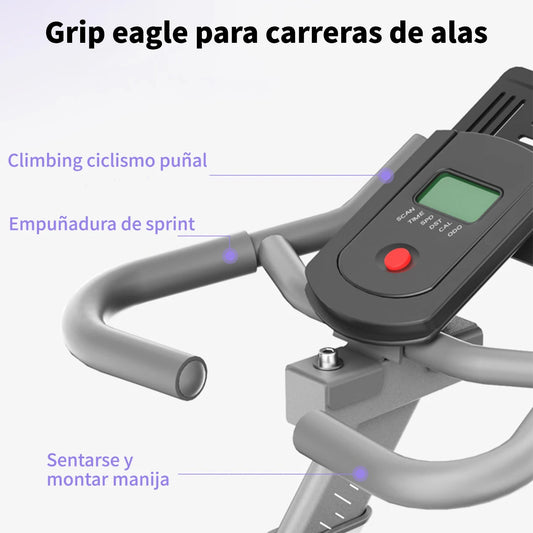 Bicicleta de fitness con tres ruedas fijas y magnéticas para entrenamiento y rehabilitación