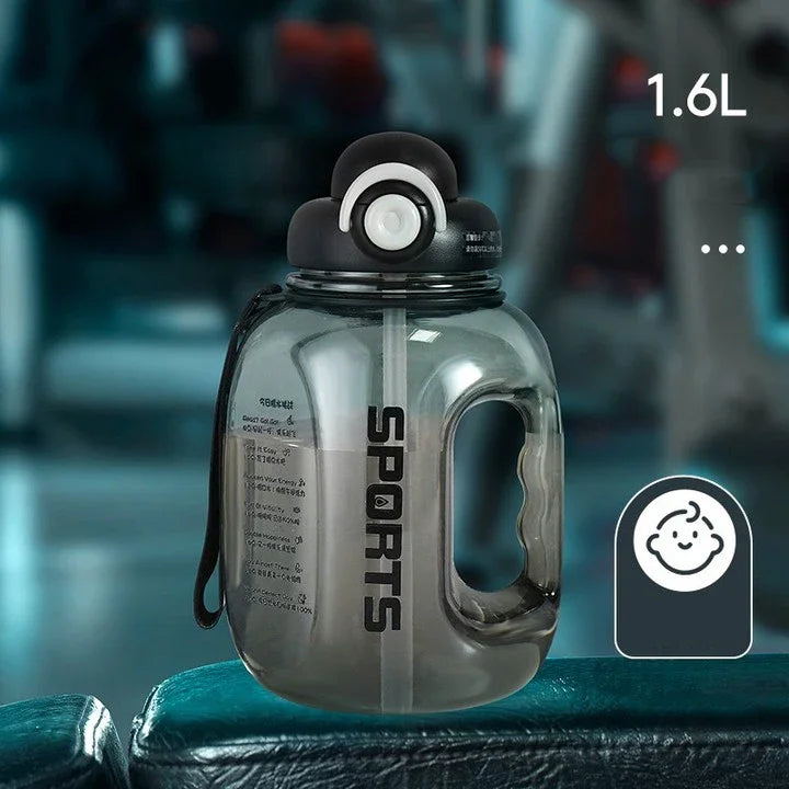 Botella de agua deportiva portátil de gran capacidad 1.6 y 2.0 Lt.