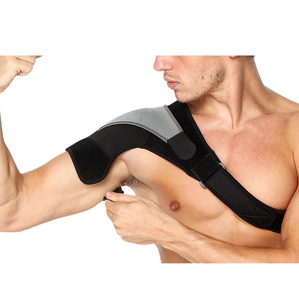 Sports shoulder support, adjustable bandage protector
