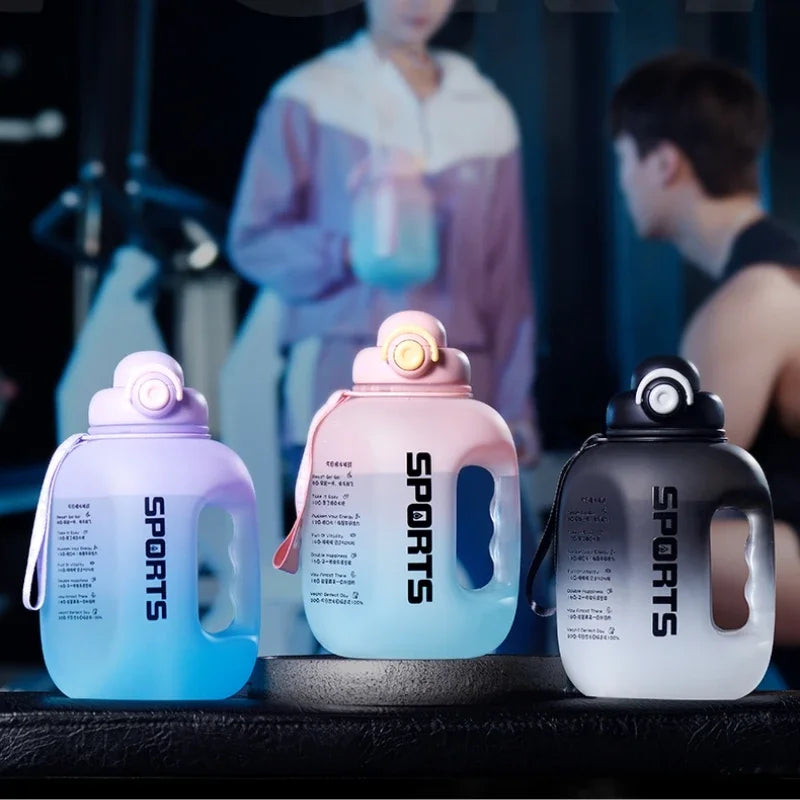 Botella de agua deportiva portátil de gran capacidad 1.6 y 2.0 Lt.