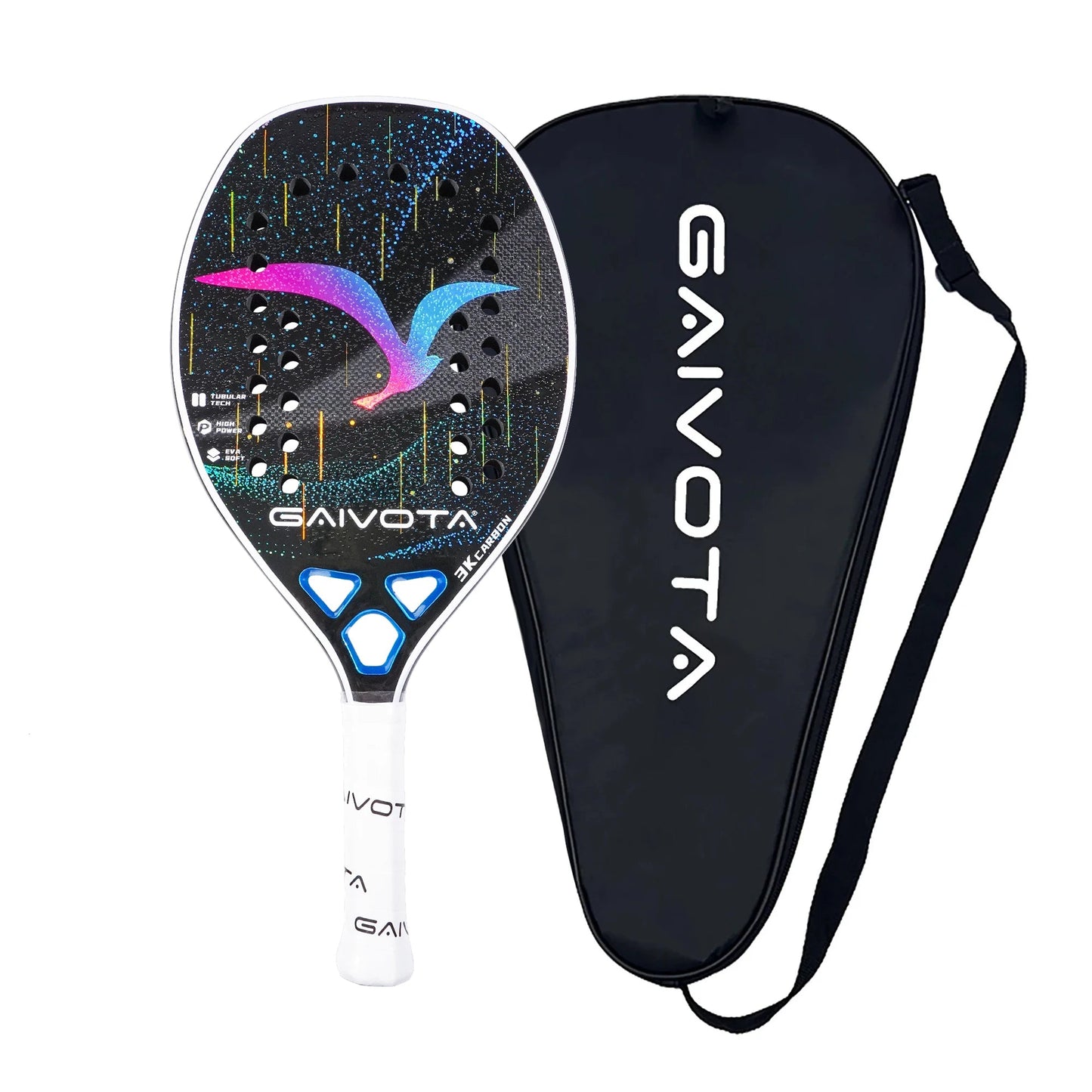 Pala de padel de fibra de carbono 3K adecuada para atletas profesionales