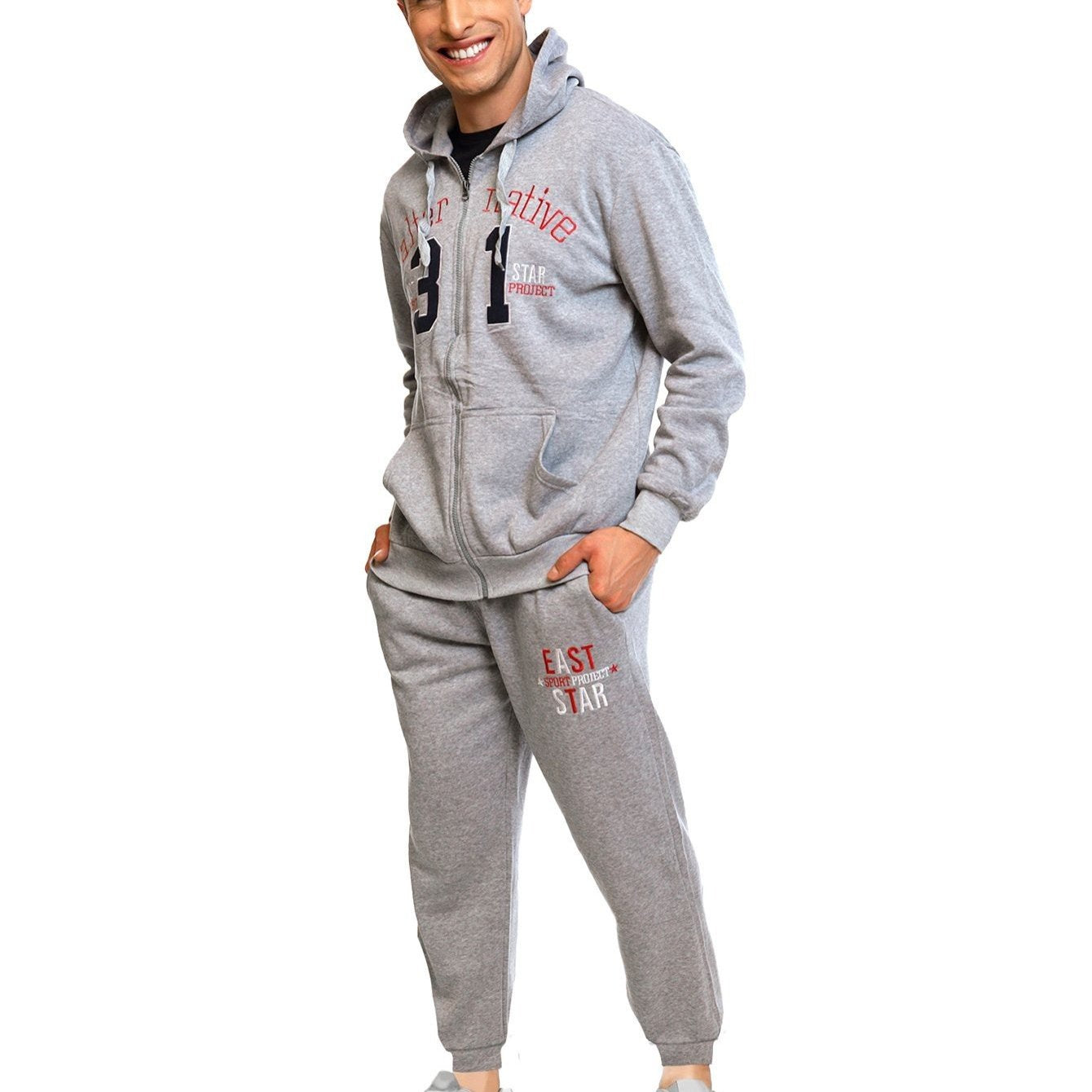 Conjunto de sudadera y pantalón deportivo de moda para hombre