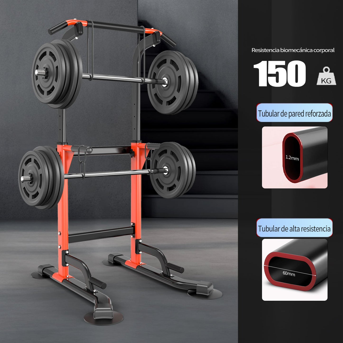 Entrenador de fuerza multifuncional de altura ajustable