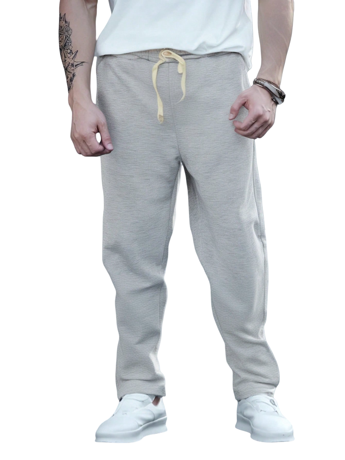 Men's Casual Straight Leg Drawstring Sweatpants