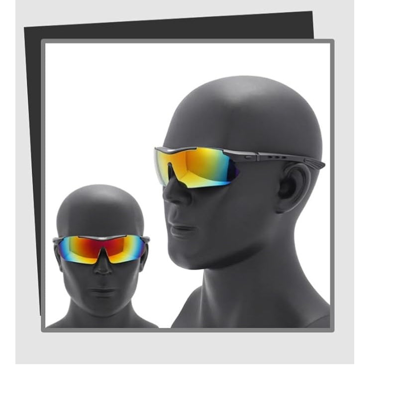 Gafas de sol polarizadas deportivas de ciclismo unisex, con 5 lentes intercambiables