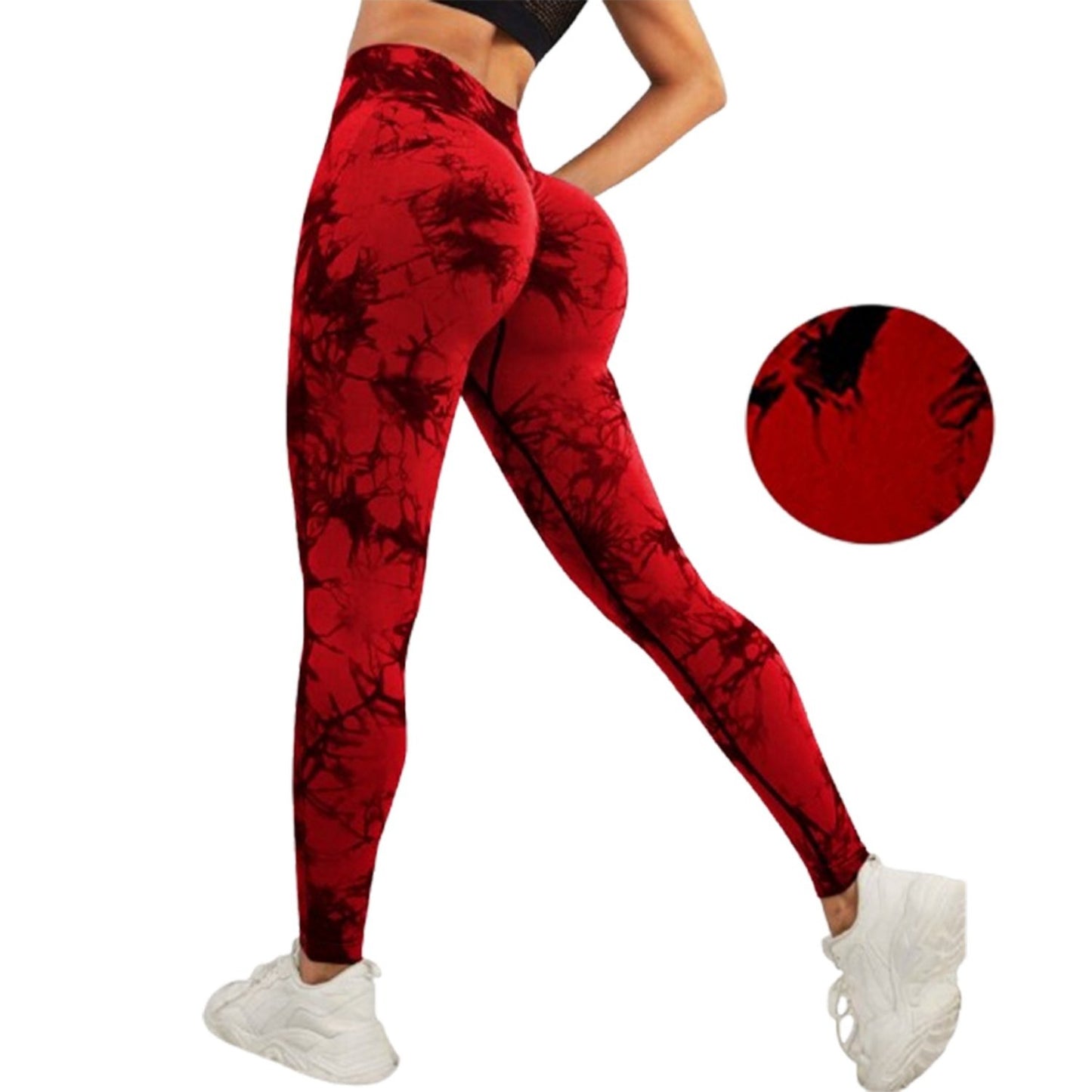 Tie-Dye Leggings, High Waist, Seamless, Moisture Wicking