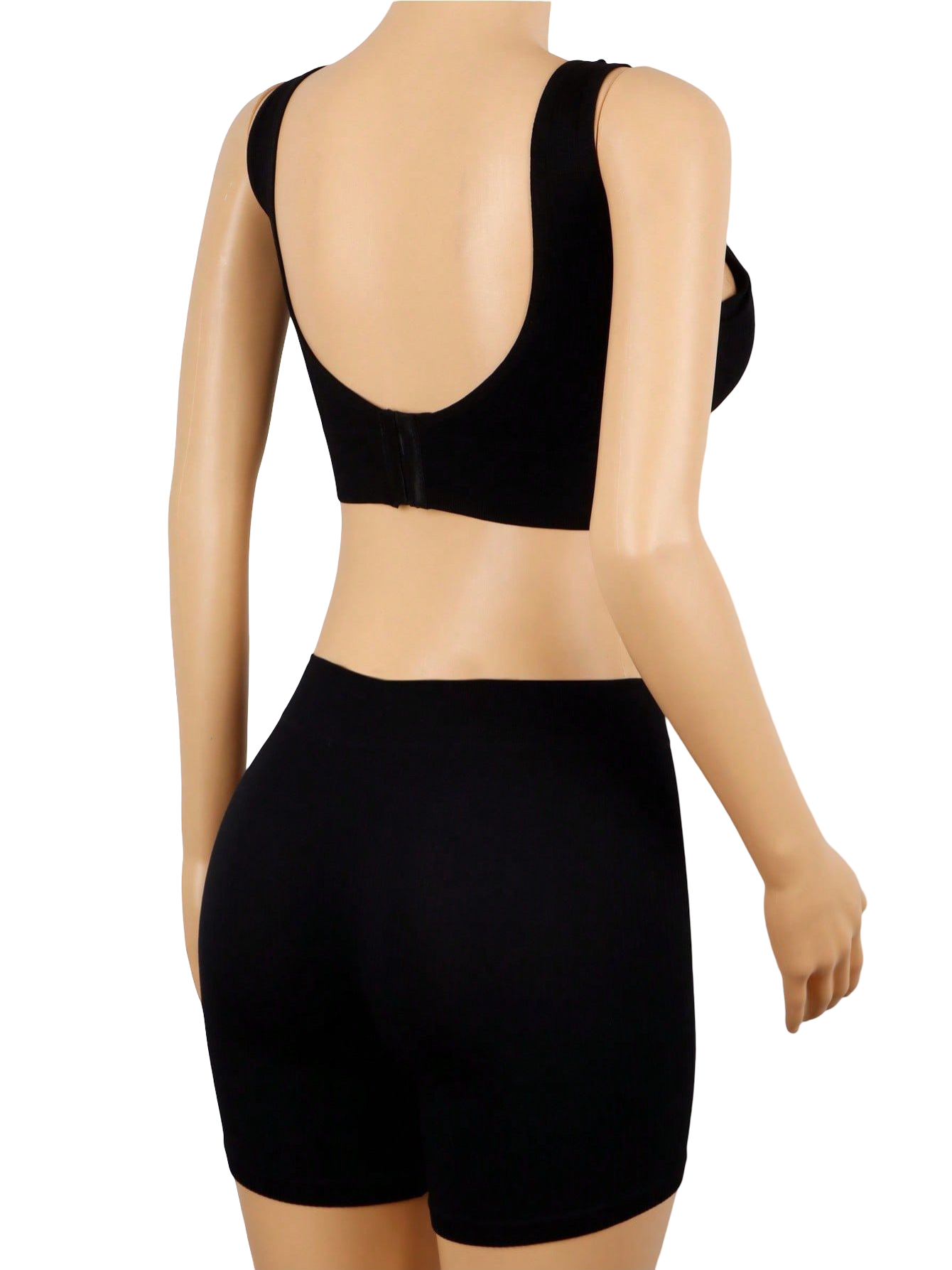 Women's Round Neck Sports Set, Aesthetic Top and Shorts for Women