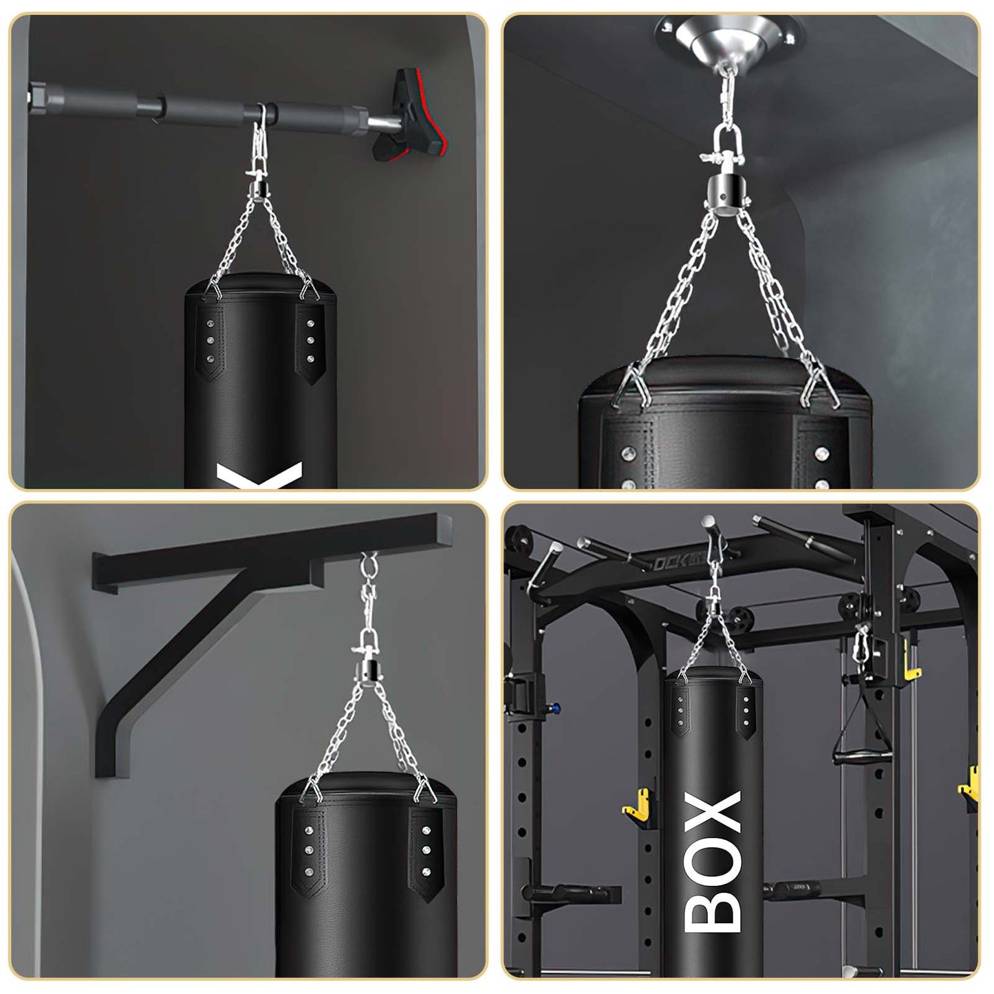 Saco de boxeo profesional con 14 piezas