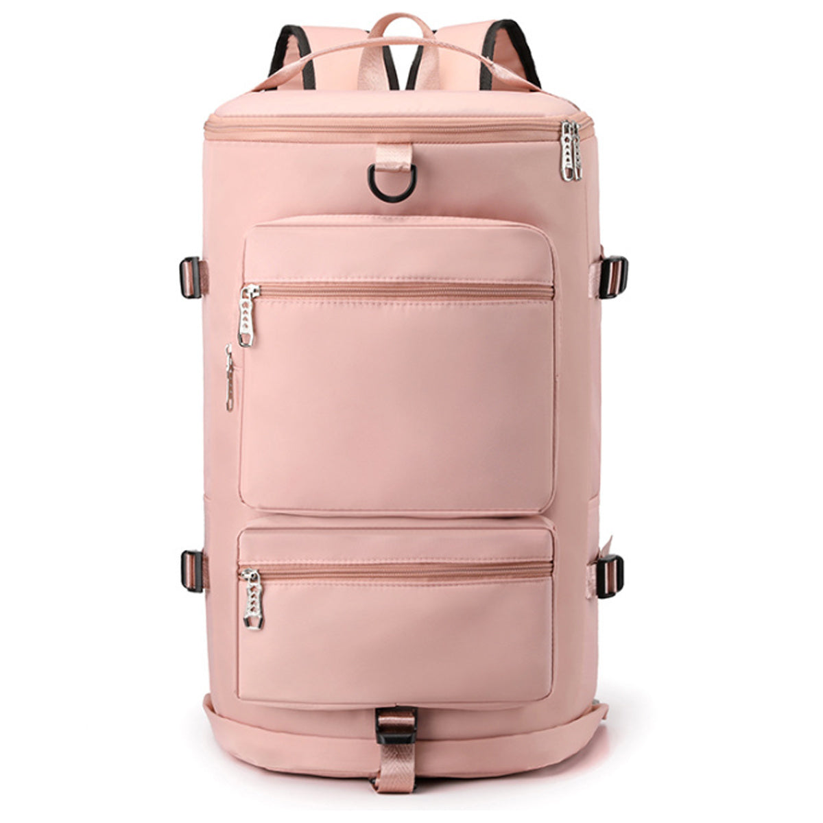 Large-capacity gym bag with dry and wet separation