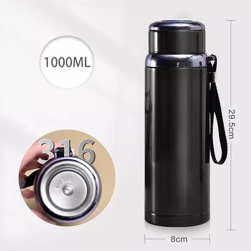 Vaso térmico portatil de acero inoxidable de 1,000 ml. ideal para deportes al aire libre