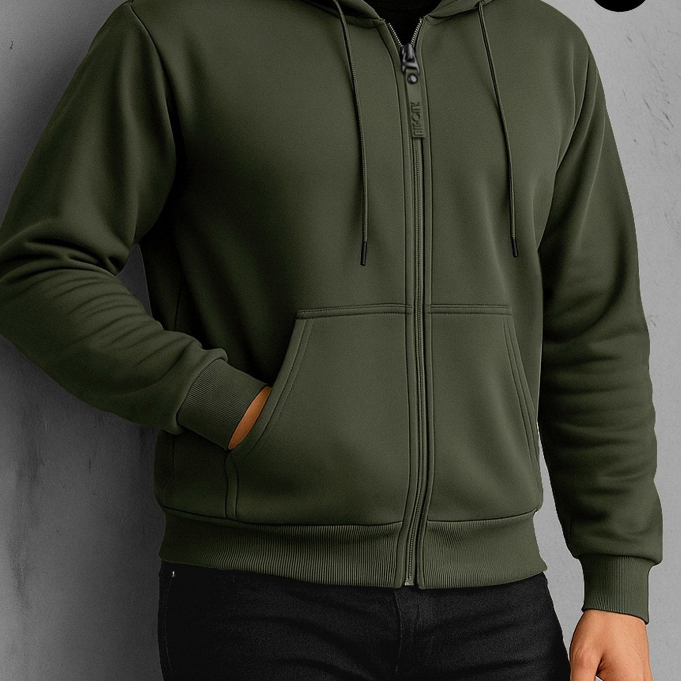 Sudadera deportiva con capucha y cremallera para hombre