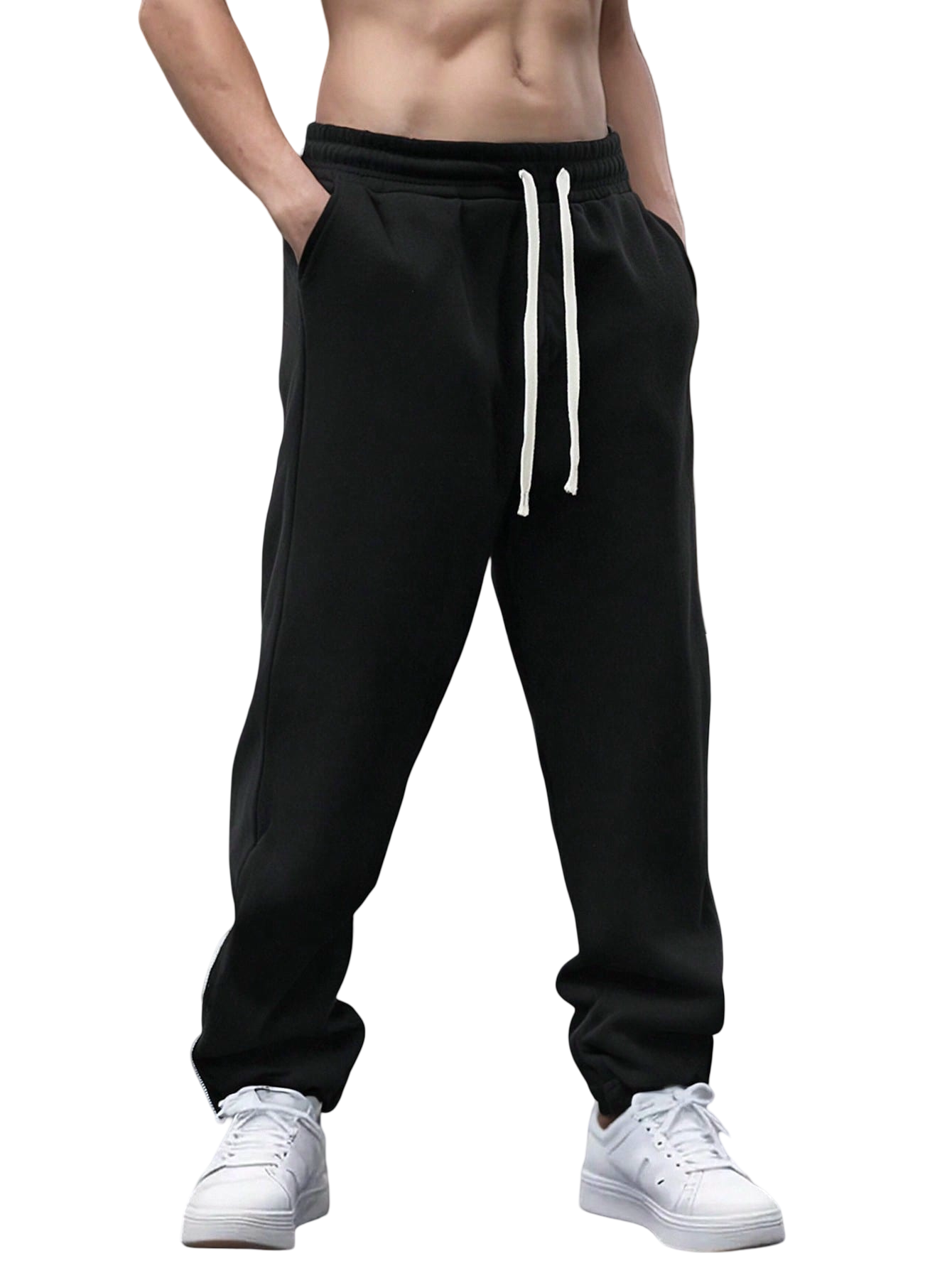 Men's Casual Straight Leg Drawstring Sweatpants