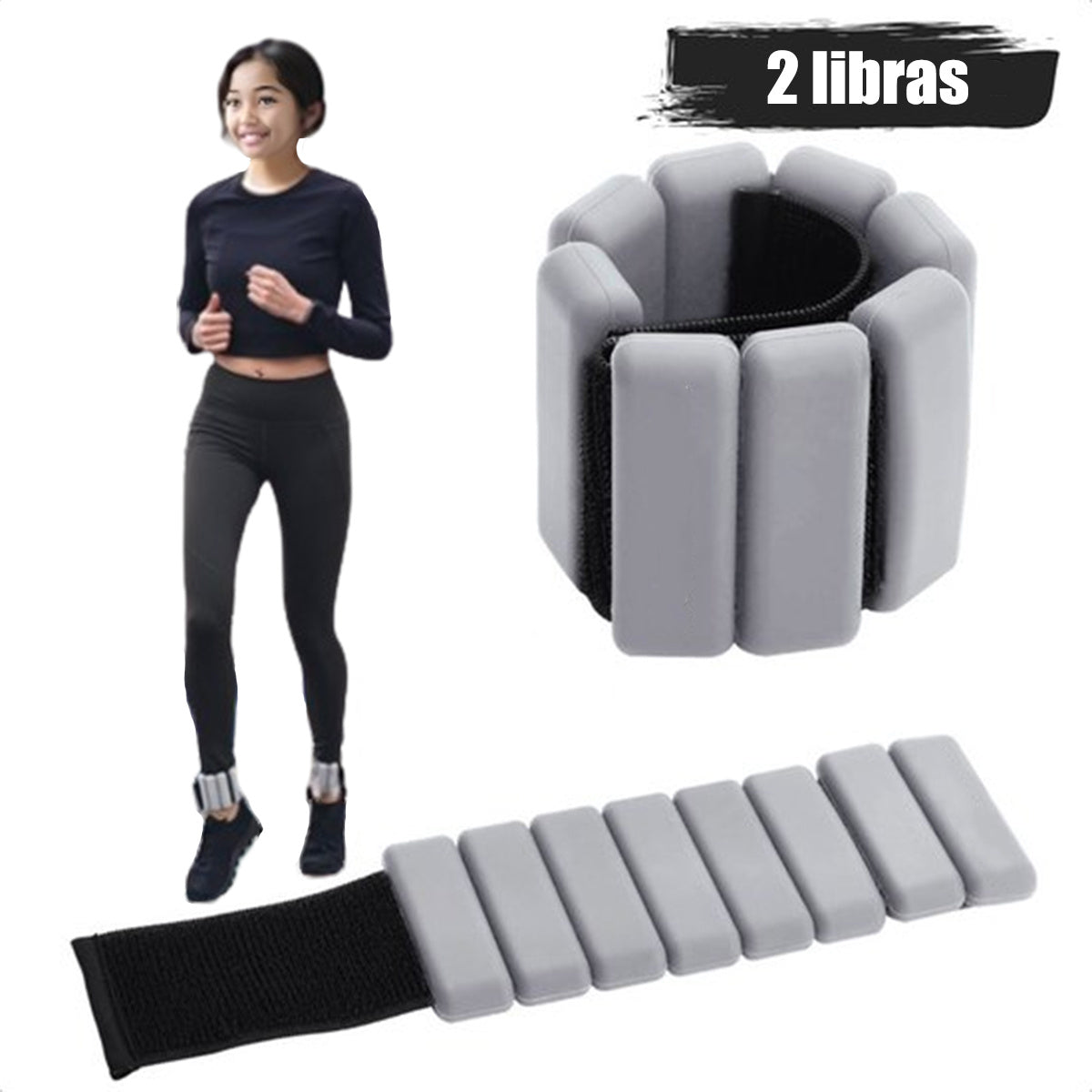 Anillos de yoga con peso para manos y pies, peso ajustable 2 unidades de 450 gr c/u