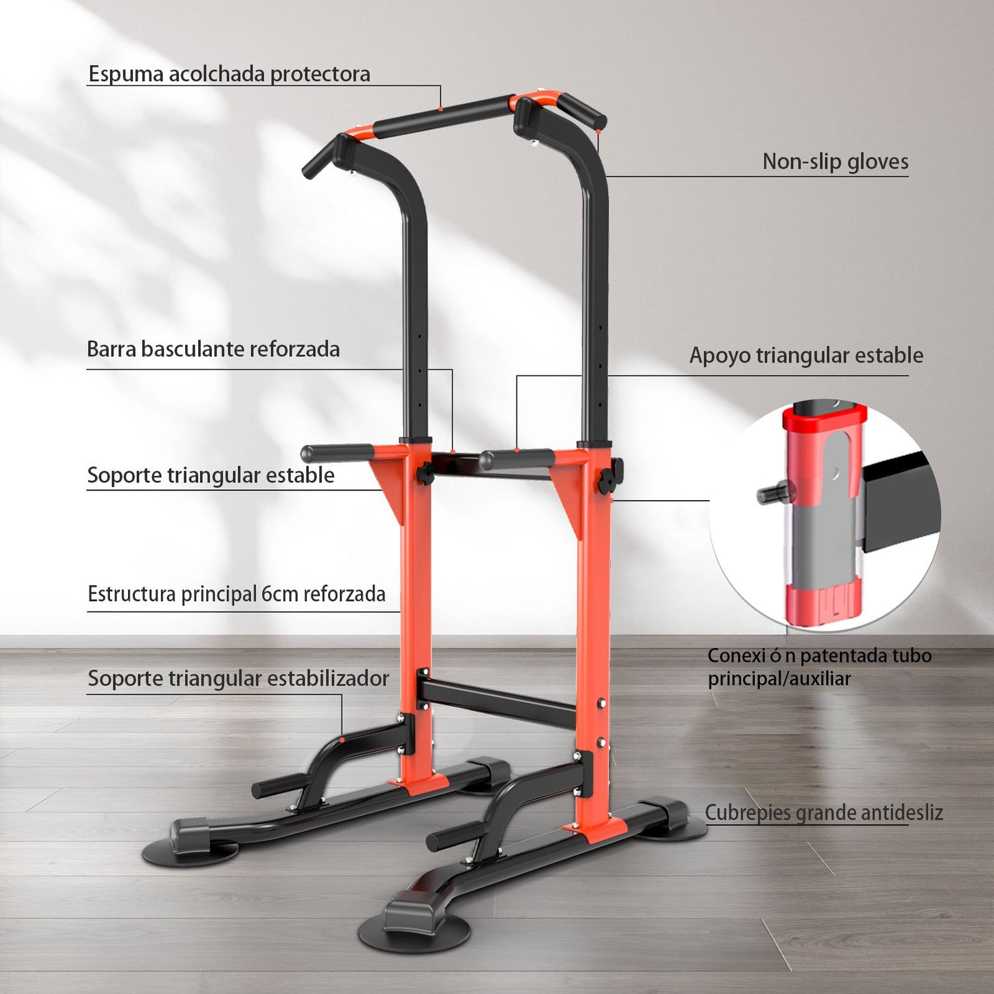 Entrenador de fuerza multifuncional de altura ajustable