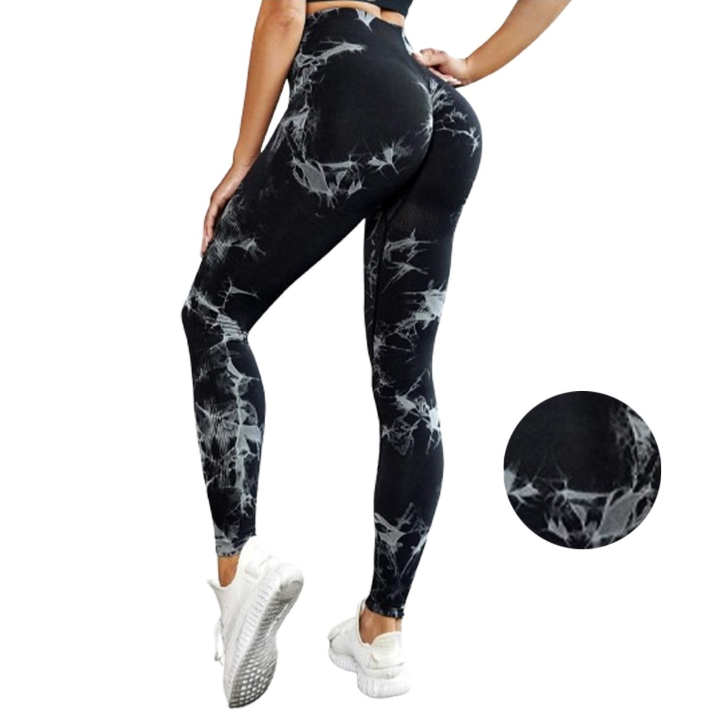 Tie-Dye Leggings, High Waist, Seamless, Moisture Wicking