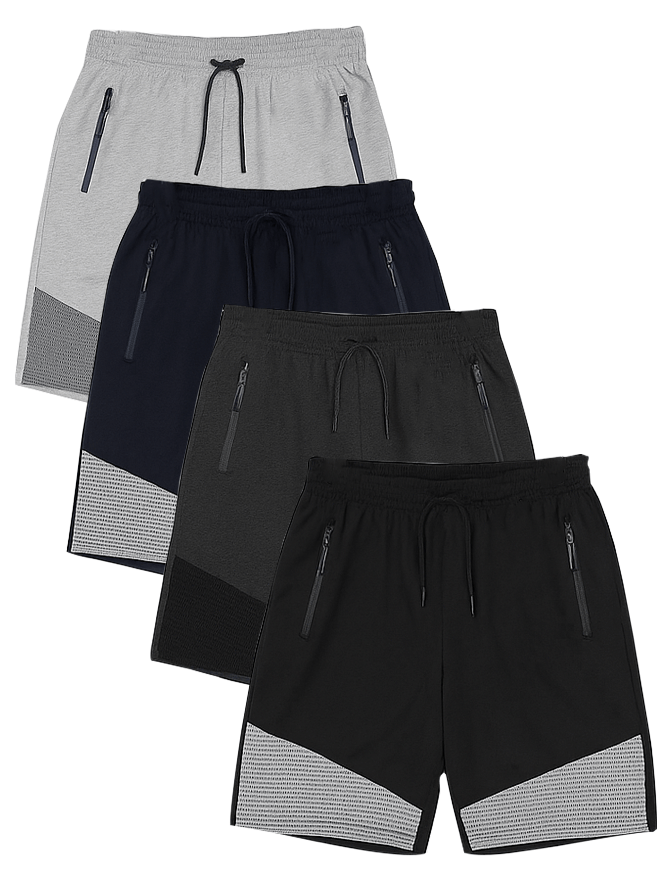 Set de 4 bermudas depotivas básicas para hombre