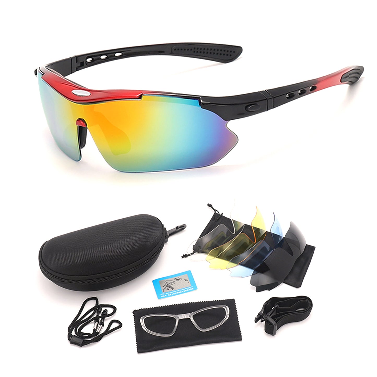 Gafas de sol deportivas polarizadas unisex, con 5 lentes intercambiables