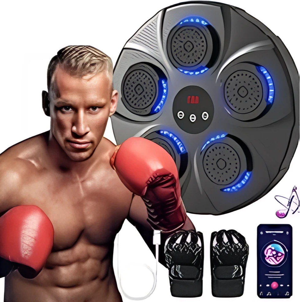 Boxing machine with gloves included and music