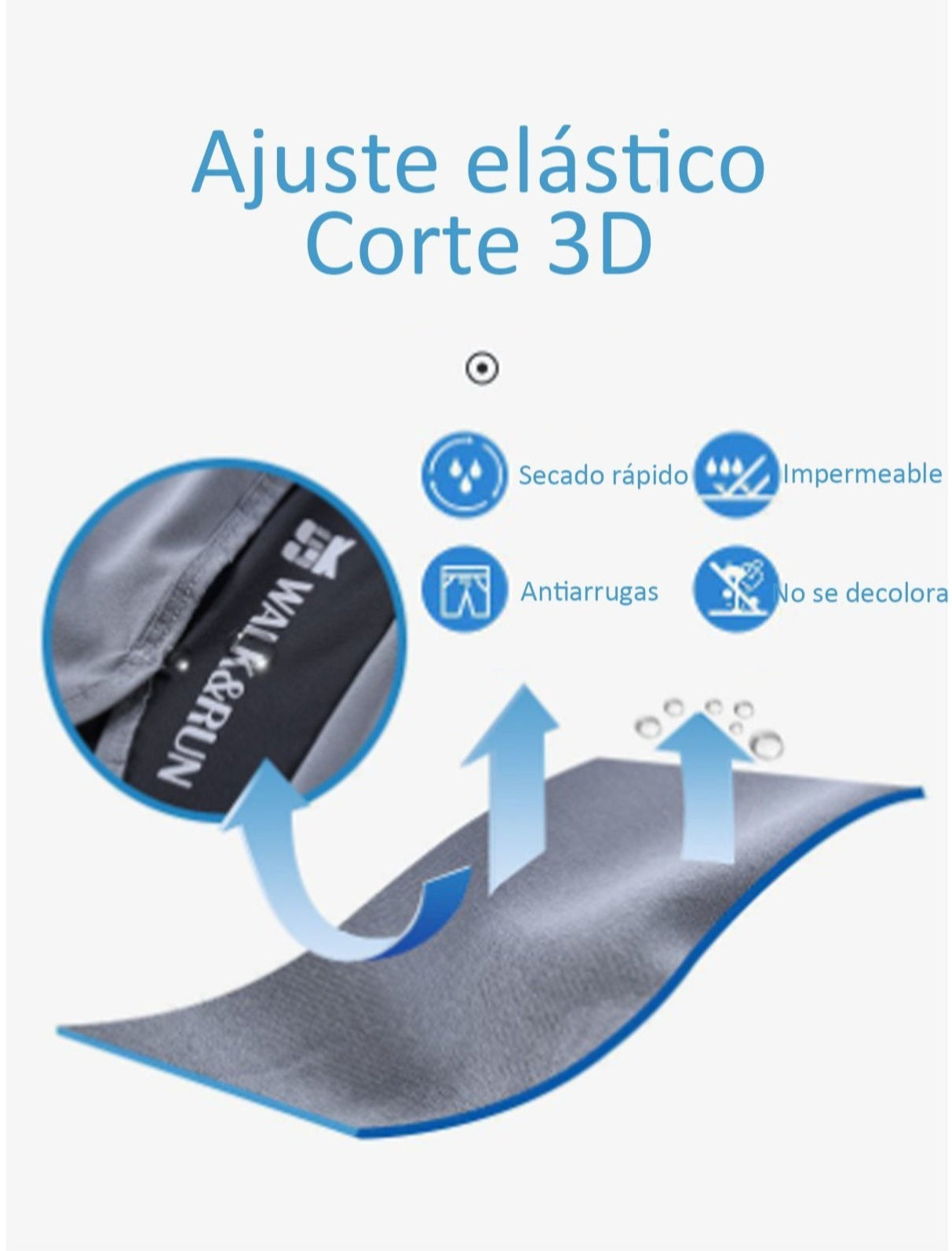 Shorts deportivos 2 en 1 de doble capa para hombre