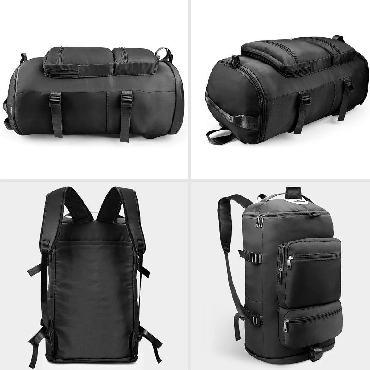 Large-capacity gym bag with dry and wet separation