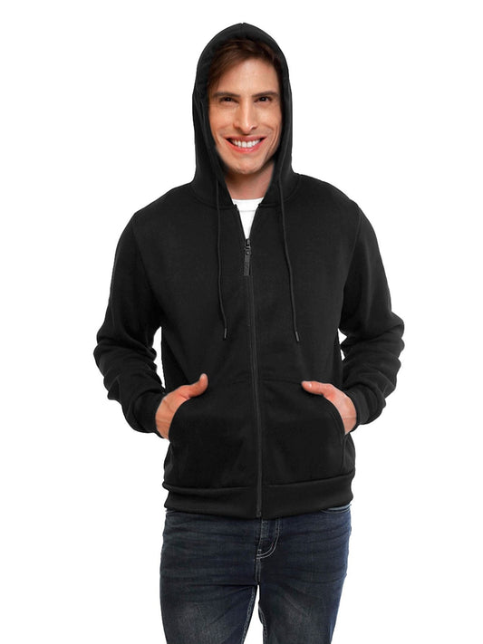 Sudadera deportiva con capucha y cremallera para hombre