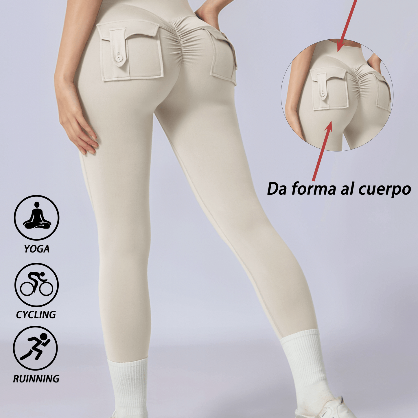 High waist leggings with elegant design