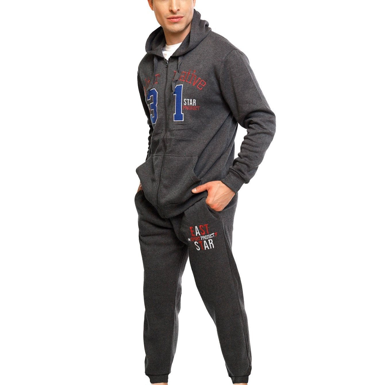Conjunto de sudadera y pantalón deportivo de moda para hombre