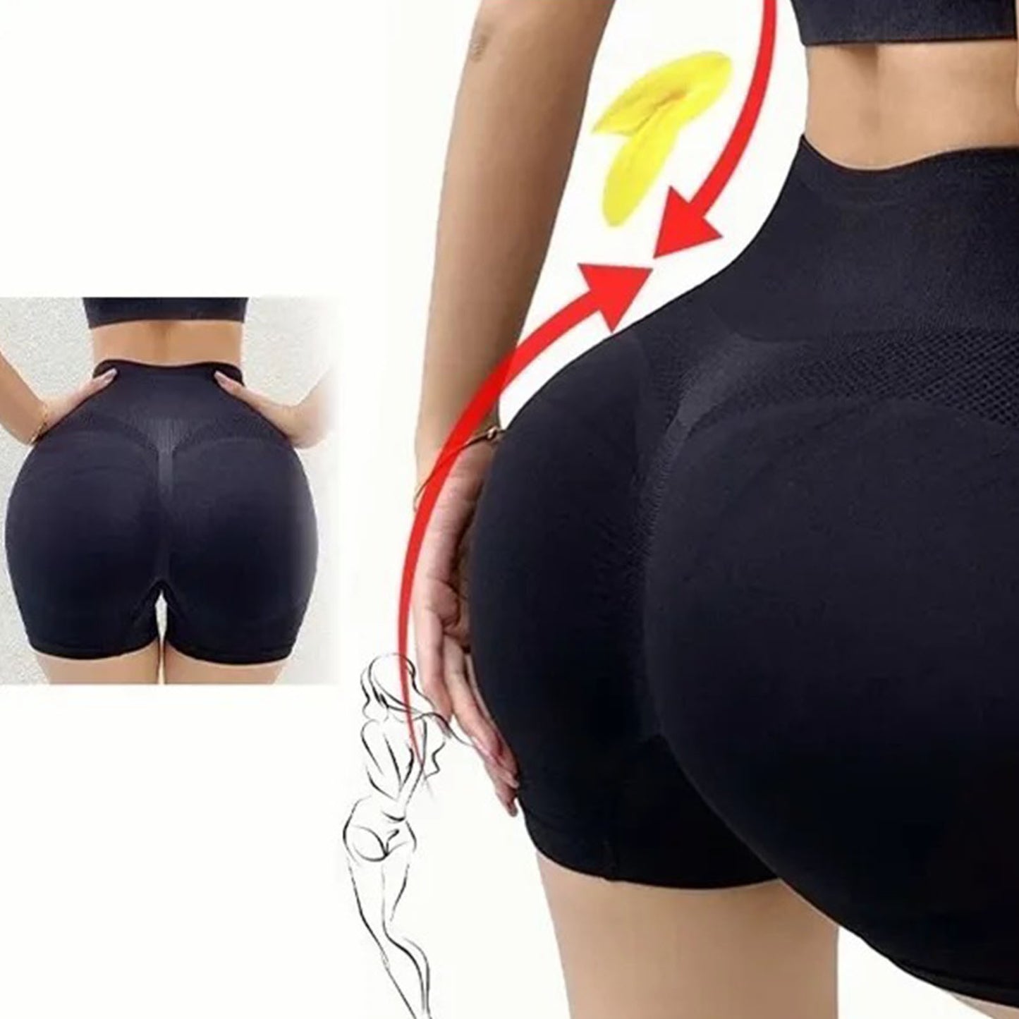 High-waisted, glute-enhancing workout shorts with tummy control