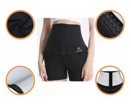 Sauna sports shorts with heat and sweat control