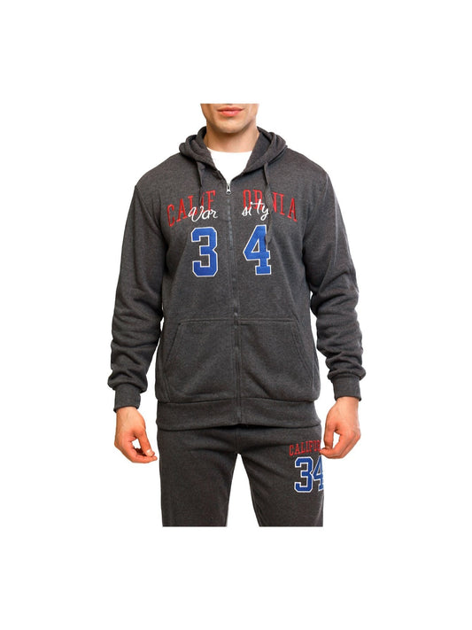 Conjunto deportivo de pantalón polar y sudadera con capucha para hombre