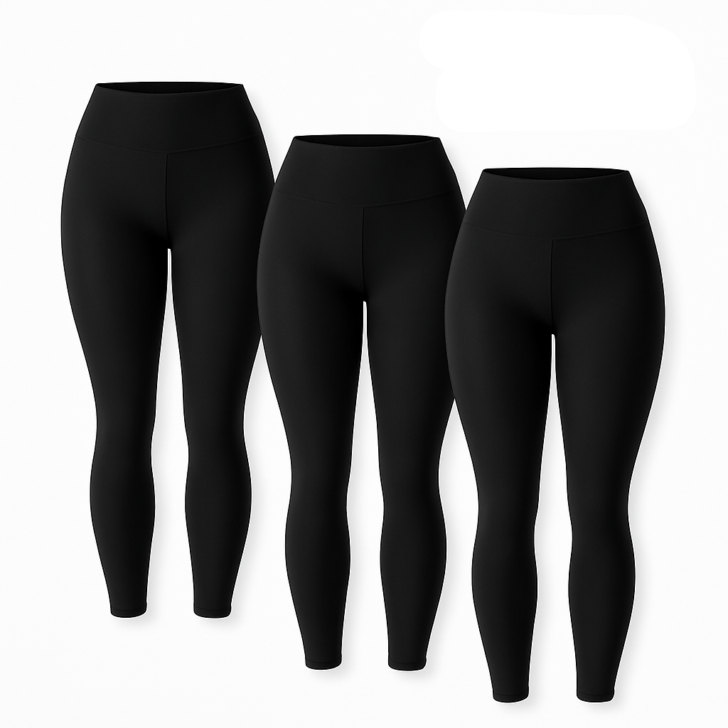 Set de 3 leggins deportivos de cintura alta para mujer
