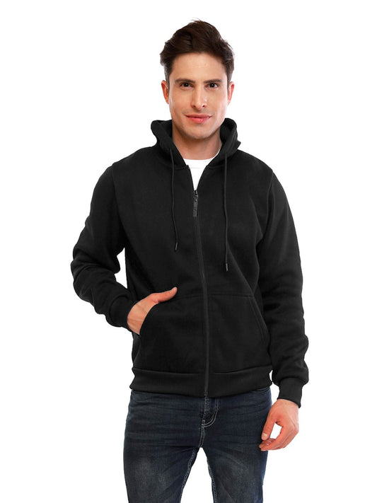 Sudadera deportiva con capucha y cremallera para hombre