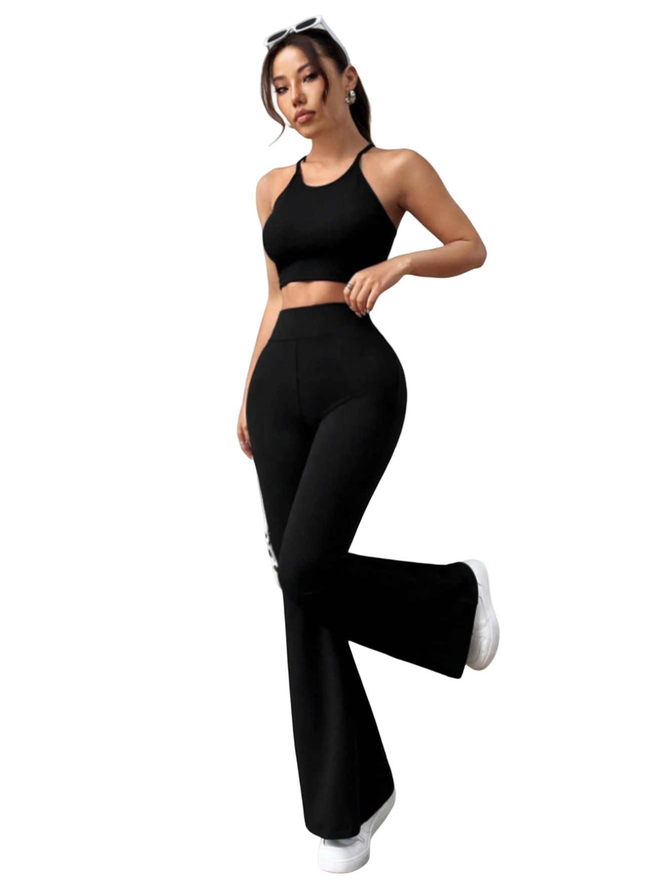 Women's fitted and flared sweatpants